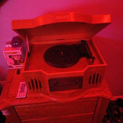 Philco 1967 Record Player, Cd Player, And Cassete Player 