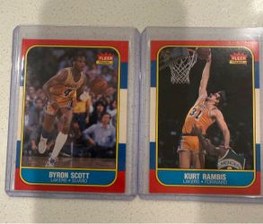 1986 Fleer Premier Lakers Card Lot (2)