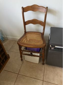 Antique cane chairs (2)