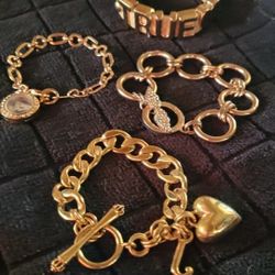 Lot Of 4 Name Brand Designer Rose Gold Bracelets