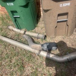 Straight Pipe Axle Dump Exhaust For 2012 Duramax