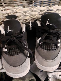 Air Jordan 4 Toddler Sneakers Grey Black