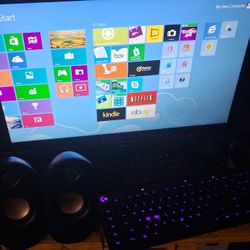 Hp Envy 23 All In One Touchscreen 26 Inch Computer With Gaming Keyboard And Wireless Mouse 