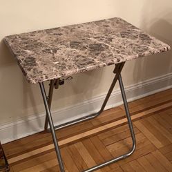 Sleek Foldable Marble Table