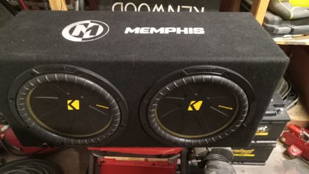 Two 12" Kicker Comp C Subs In Slot Ported Box