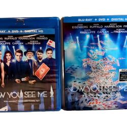 Now You See Me 2 Blu-ray + DVD + Digital HD 2016 W/Slipcover New Factory Sealed 