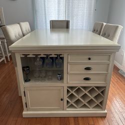 Beautiful Dining Set W/buffet Included W/wine Rack And Drawers 