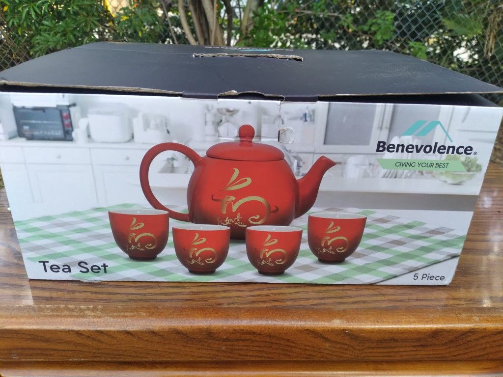 Asian Tea Set New In Box 