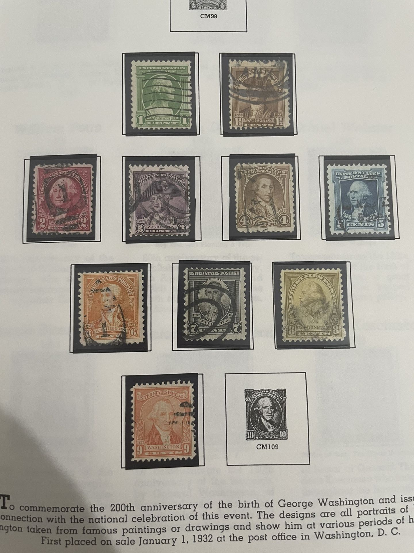 Washington Rare Stamps USA Stamps 