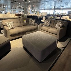 Brown Sofa And Loveseat