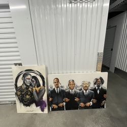 Canvas Art Obamas/MLK