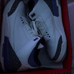 jordan 3 Dark iris, size 7W 