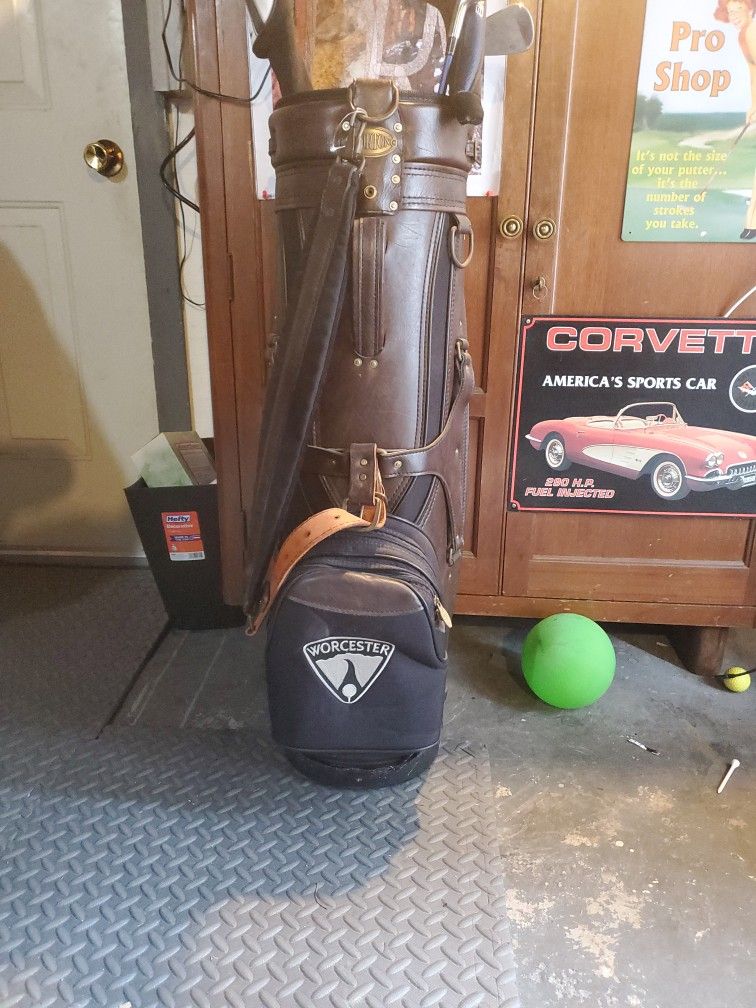 Vintage WORCESTER CART BAG BURTON LEATHER