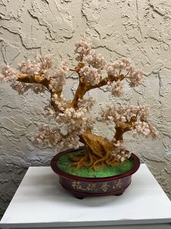 19 inch Rose Quartz Gemstone Bonsai Tree - See My Other Items 😀