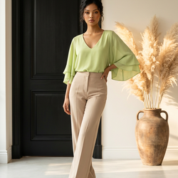 Women Light Green Blouse for St. Patrick’s Day