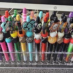 Handmade Beaded Pens- Focal Pens, Beaded Pens. Holiday, Christmas, Holloween, Etc.