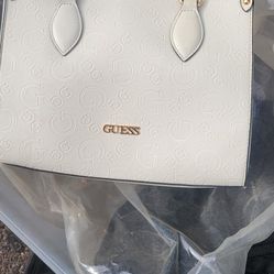 White Guess Purse