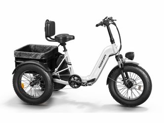 PUCKIPUPPY Husky Etrike - WHITE - 60 mile range, 500lb capacity