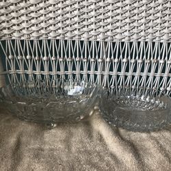 Two Beautiful Cut  Glass Bowls  Vintage