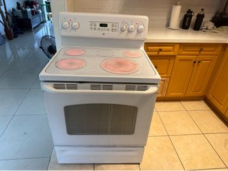White electric stove