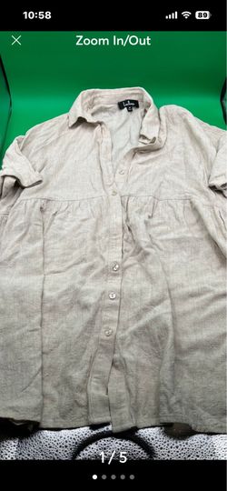 Lulus dearest love beige short sleeve