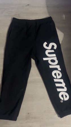 Supreme Black Sweatpants with Logo