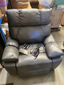 New Black Dual Motor Massage Recliner With heat. Lay Flat, Living room Sofa. Lazy Sofa