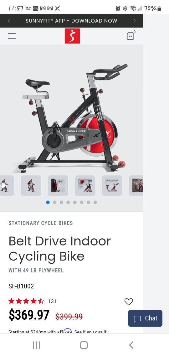 Spin Bike (Sunny Health & Fitness 