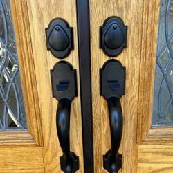 Kwikset Bronze Austin Double Door Lock Sets