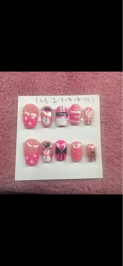 Handmade Christmas Press-On Nails Set