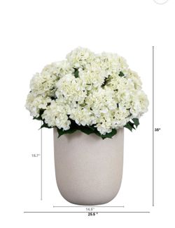 New 35” Faux Hydrangea Floor Plant