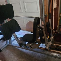 TuffStuff USA Professional Plate Loaded Horizontal Leg Press And Hack Squat Gym Machine Setup Equipment Like New