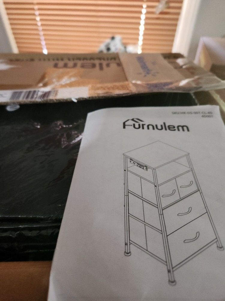 New Small Dresser With Shelf And Charging Post