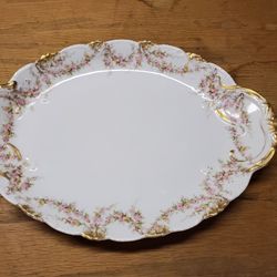 Haviland Limoges China 11" Oval Serving Platter, Pattern: Schleiger 145