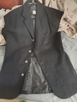Historical Emporium  Sack Coat Black Men's Size 36 Cut Off Sleeves Vest Western 