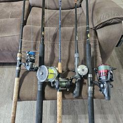 Fishing rods reels combos for inshore offshore pier beach bridge boat shore