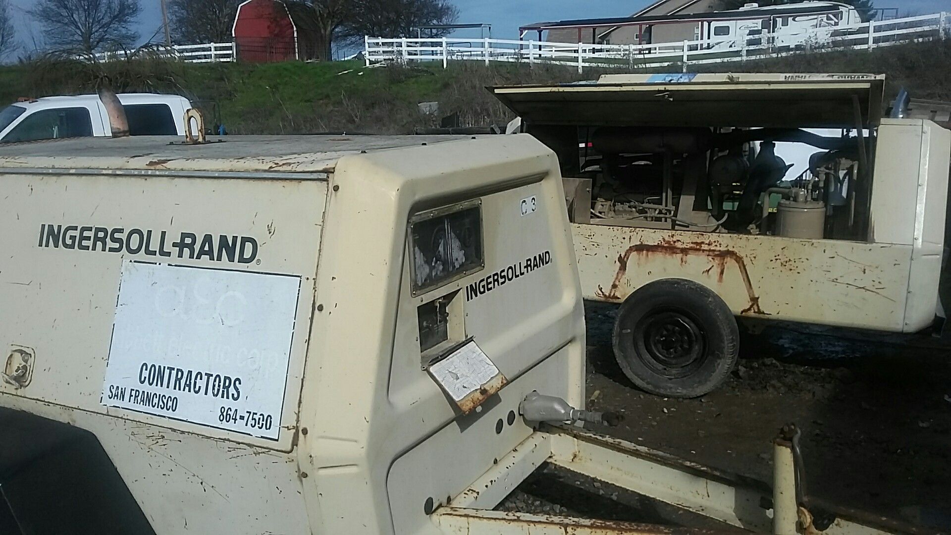 Two Ingersoll air compressors perfect turn key ready both fully serviced 1 week ago