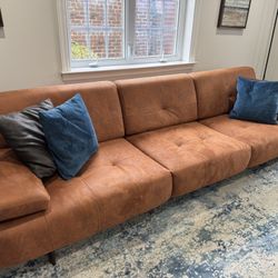 Modern European Imported  Leather Couch