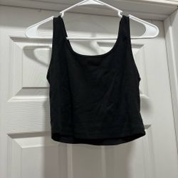 Black Crop Tank Top