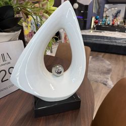 White Modern Art Sculpture 