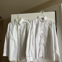 Boys’ White Dress Shirts and Black Dress Pants 