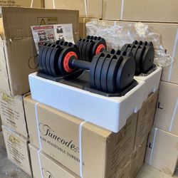 New Set Funcode Adjustable Dumbbell Each Dumbbell (6.6 Lbs 15 Lbs 25 Lbs 33 Lbs 44 Lbs) $150 In Solid Boxes 