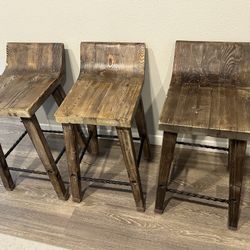 3 Wooden Stools