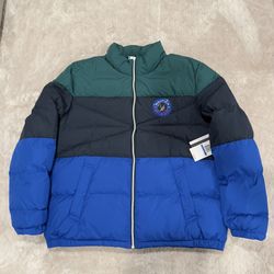 NAUTICA BLUE SAIL COLORBLOCK WATER RESISTANT PUFFER DOWN JACKET XL