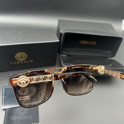 Versace Cheetah Print Medusa Sunglasses VE4426BU - Black Tinted Lens