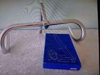 Vintage 1970s Nitto Santana bicycle drop handlebars 420 mm and Technomic stem