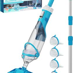 Cordless Pool Vacuum with Telescopic Pole, 18.5 GPM Powerful Suction, 1.5H Supercharge Technology, Handheld Pool Vacuum Cleaner for Above Ground/Ingro