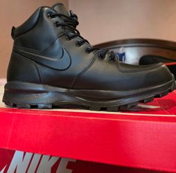 Nike Manoa Leather Boot Triple Black New
