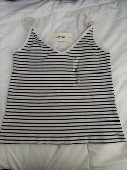 On 34th Striped Ribbed Tank Top