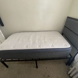 Zinus Joseph full bed frame And Mattress, must pick up today 